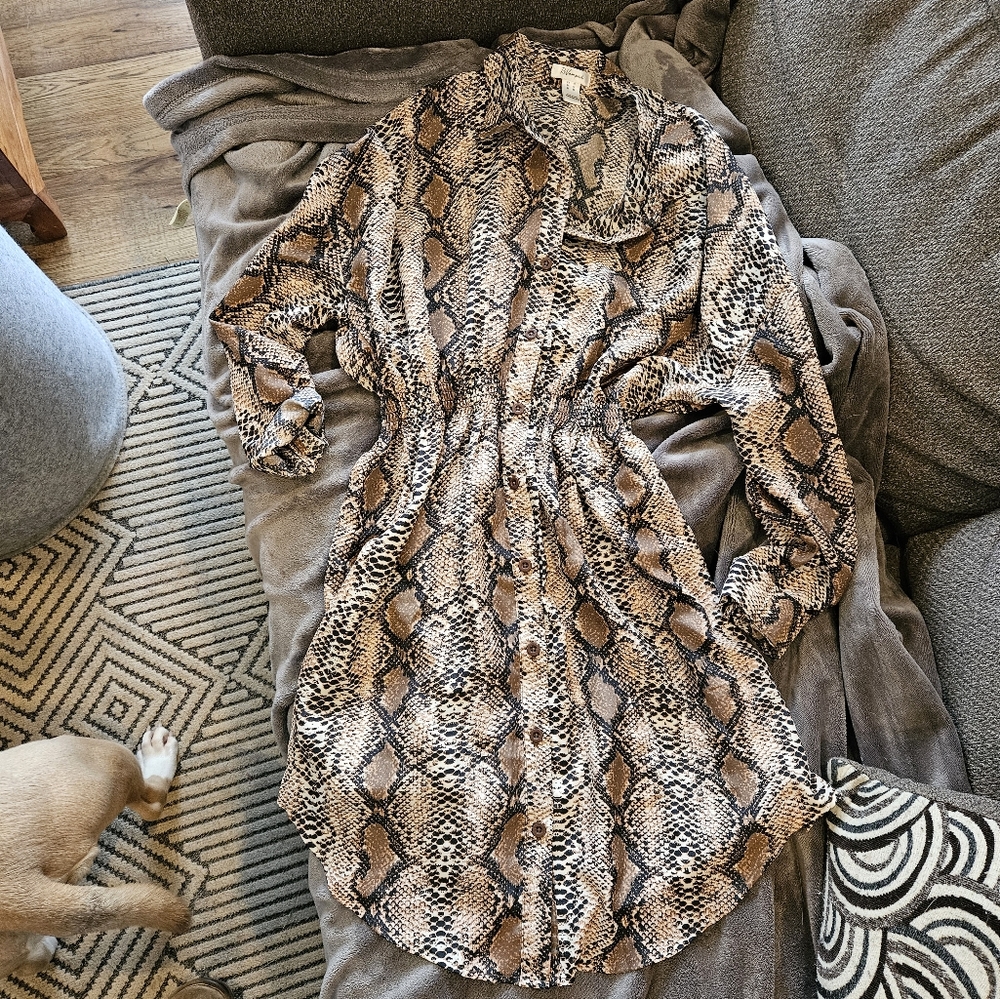 Snake print dress